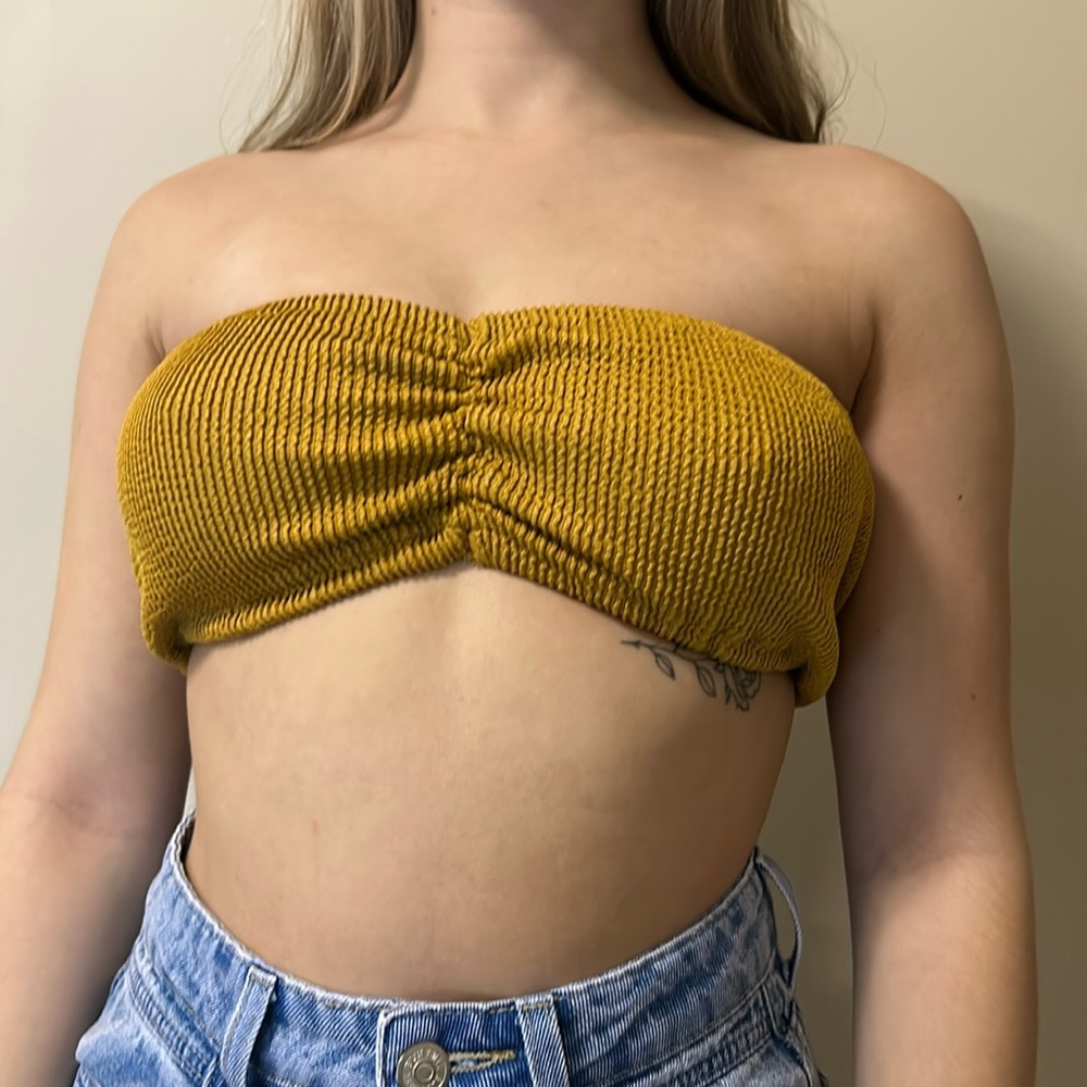Beige crop top